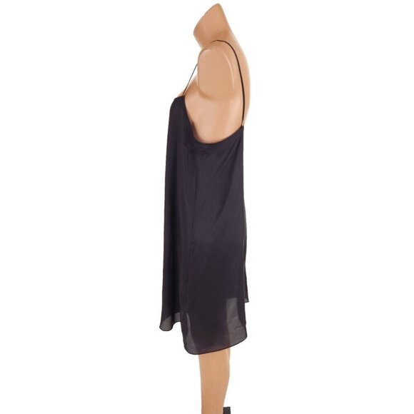 Sacai 36" Midi Satin Slip Size 3 L Black Intimates Dress Japan 22-06237 - Picture 3 of 7